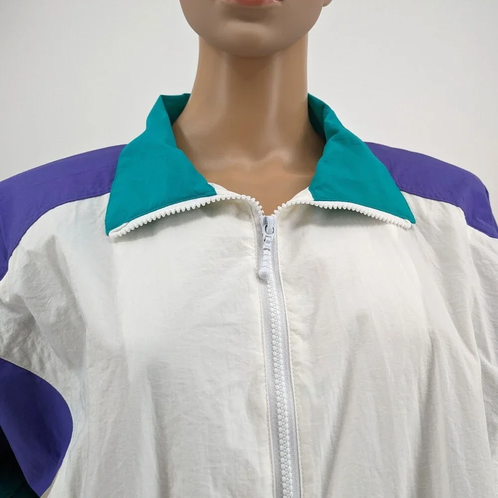 NWT Vintage 1990s Koret Francisca Windbreaker Jacker Oversized Size XL